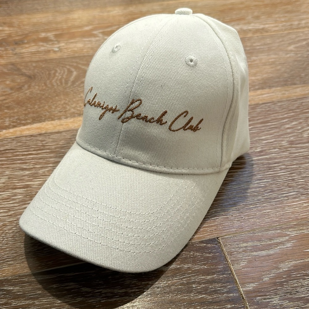 Calamigos Beach club white baseball cap hat new